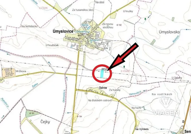 Prodej podílu pole, Úmyslovice, 802 m2