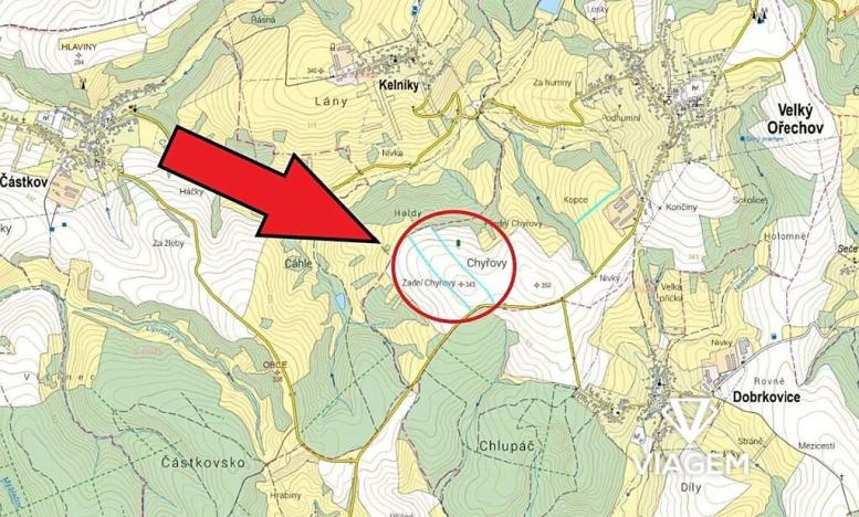 Prodej podílu pole, Velký Ořechov, 1333 m2