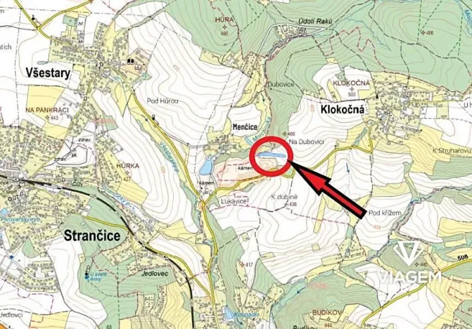 Prodej podílu pole, Klokočná, 380 m2