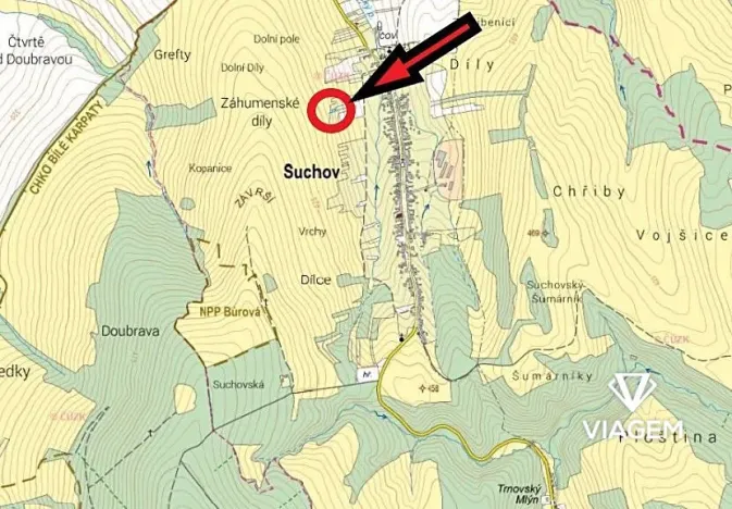 Prodej pole, Suchov, 398 m2