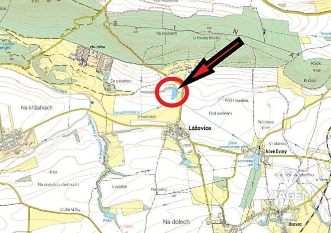 Prodej podílu pole, Lážovice, 2863 m2