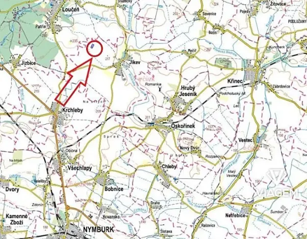 Prodej podílu pole, Jíkev, 5355 m2