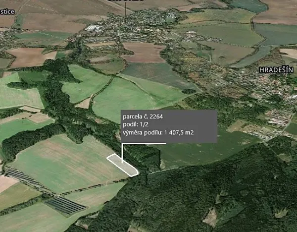 Prodej podílu pole, Škvorec, 1407 m2