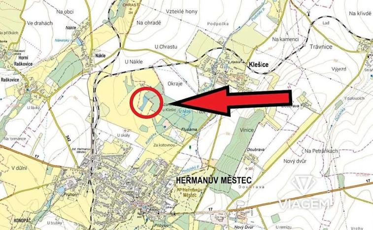 Prodej podílu pole, Klešice, 1145 m2