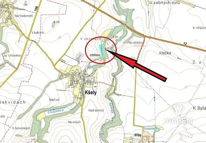Prodej podílu pole, Kšely, 733 m2
