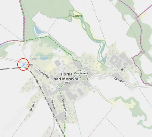 Prodej pozemku pro bydlení, Horka nad Moravou, Skrbeňská, 1294 m2