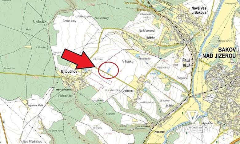 Prodej podílu pole, Bakov nad Jizerou, 1007 m2