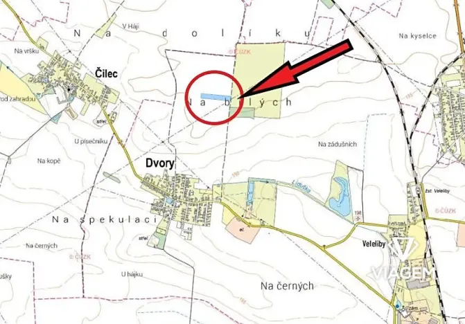 Prodej podílu pole, Dvory, 1236 m2