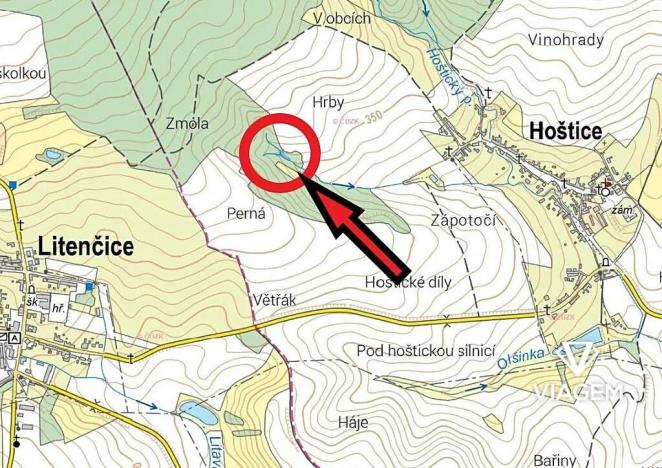 Prodej pole, Hoštice, 559 m2