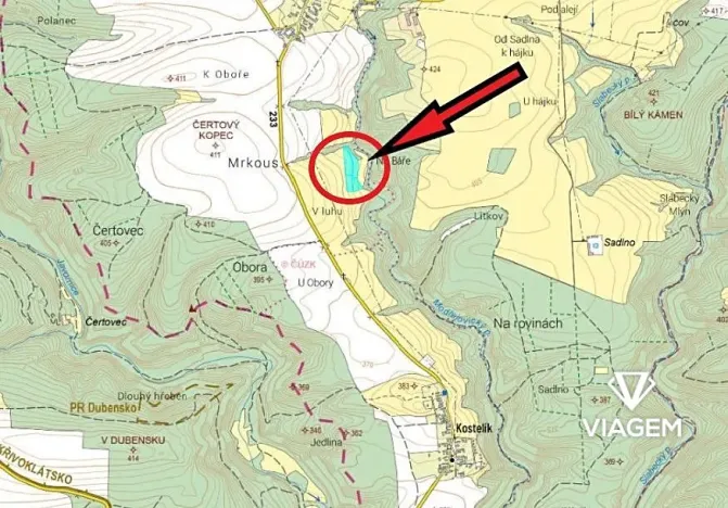 Prodej podílu pole, Slabce, 669 m2