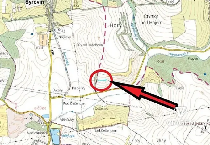 Prodej podílu pole, Ořechov, 1029 m2