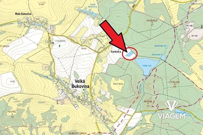 Prodej podílu pole, Velká Bukovina, 1755 m2