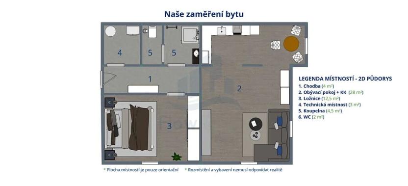 Prodej bytu 2+kk, Havlíčkova Borová, Drahotín, 54 m2
