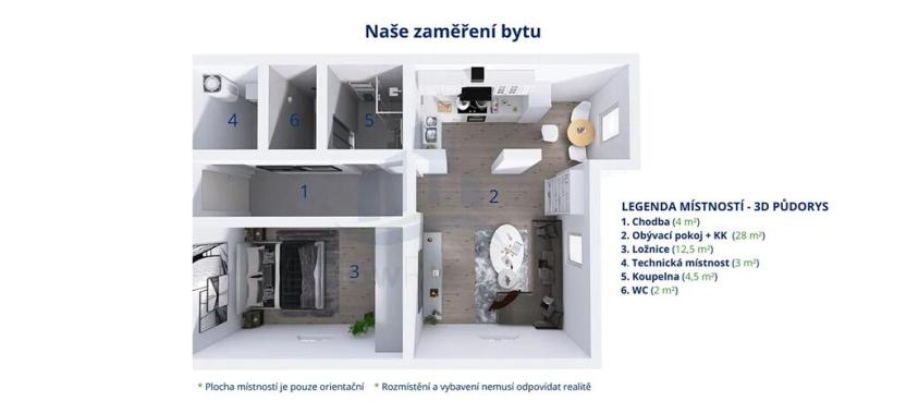 Prodej bytu 2+kk, Havlíčkova Borová, Drahotín, 54 m2