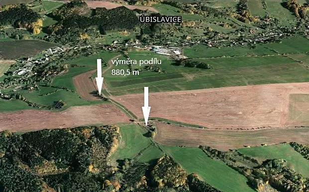 Prodej podílu pole, Úbislavice, 880 m2