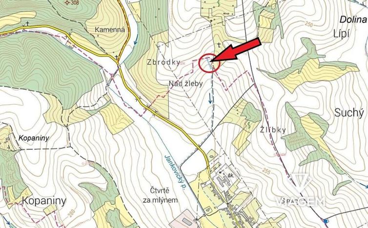 Prodej pole, Traplice, 537 m2