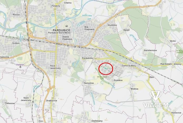 Prodej komerčního pozemku, Pardubice, 3399 m2