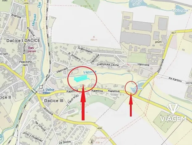 Prodej podílu zahrady, Dačice, 1703 m2