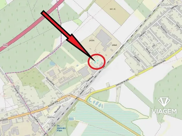 Prodej podílu komerčního pozemku, Moravský Písek, 123 m2