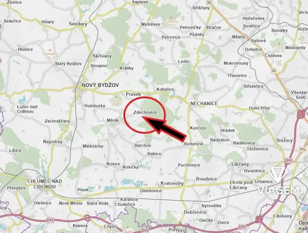 Prodej zahrady, Zdechovice, 1088 m2