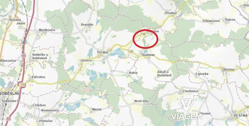 Prodej zahrady, Budislav, 2041 m2