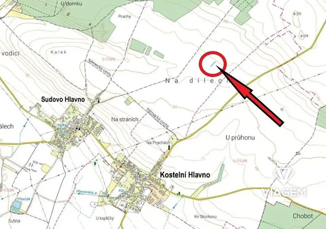 Prodej pole, Sudovo Hlavno, 899 m2
