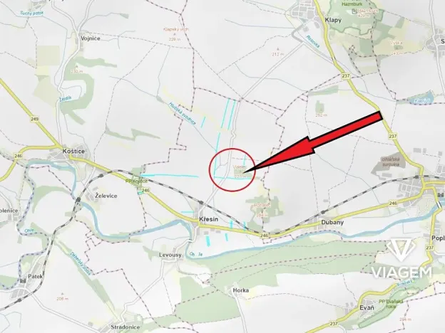 Prodej podílu pole, Křesín, 1441 m2