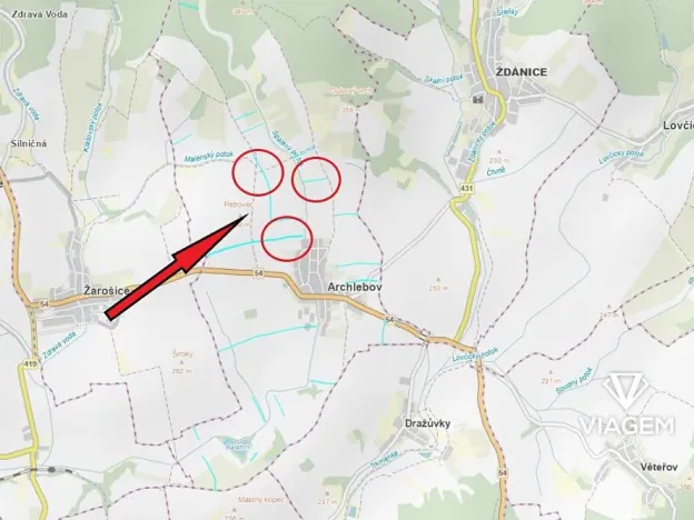 Prodej podílu pole, Archlebov, 3513 m2