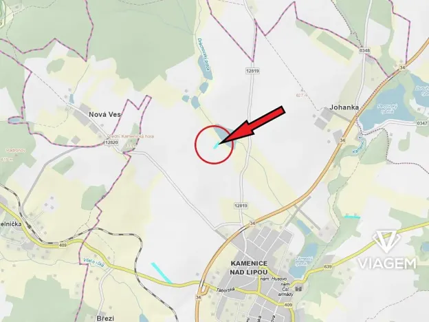 Prodej podílu pole, Kamenice nad Lipou, 798 m2