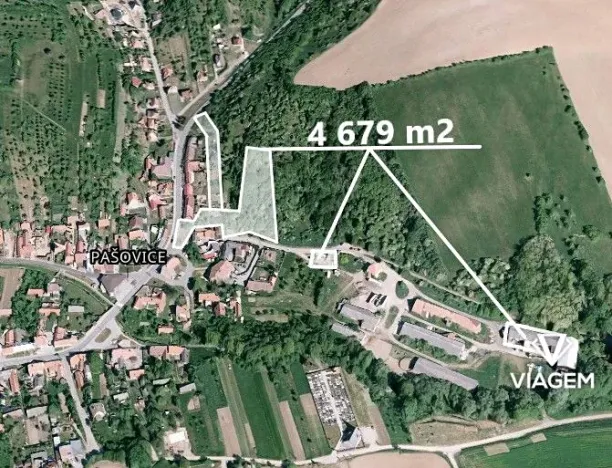 Prodej podílu zahrady, Pašovice, 881 m2