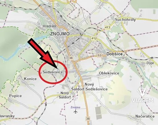 Prodej zahrady, Nový Šaldorf-Sedlešovice, 1624 m2