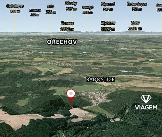 Prodej zahrady, Střelice, 1476 m2