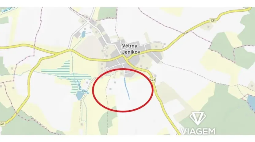 Prodej podílu zahrady, Větrný Jeníkov, 558 m2