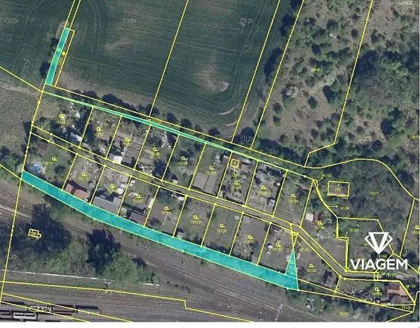 Prodej zahrady, Černčice, 1182 m2