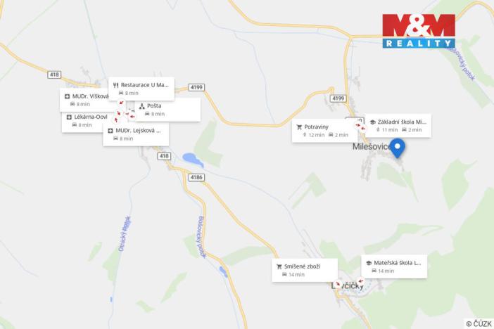 Prodej pozemku pro bydlení, Milešovice, 3385 m2