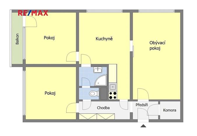 Prodej bytu 3+1, Praha - Záběhlice, Narcisová, 73 m2