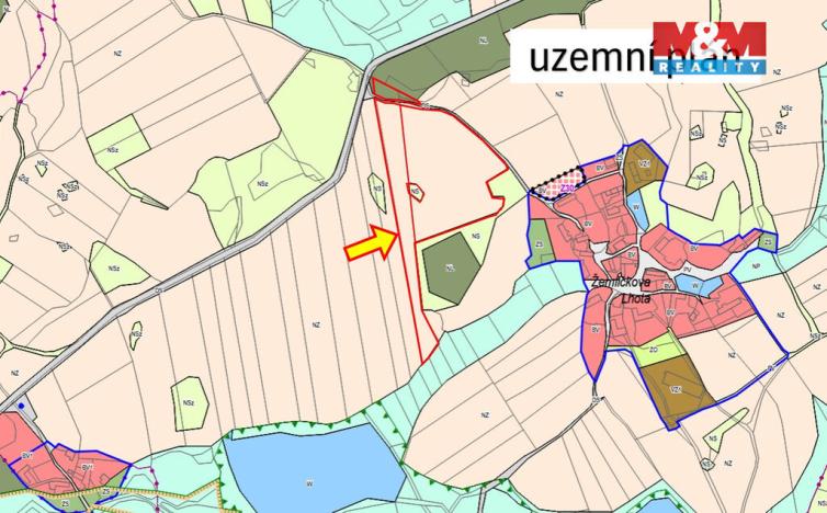 Prodej pole, Petrovice - Žemličkova Lhota, 13374 m2