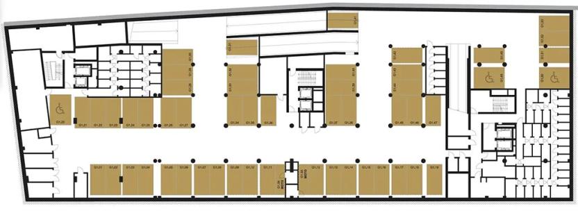 Pronájem garážového stání, Brno, Nové sady, 13 m2
