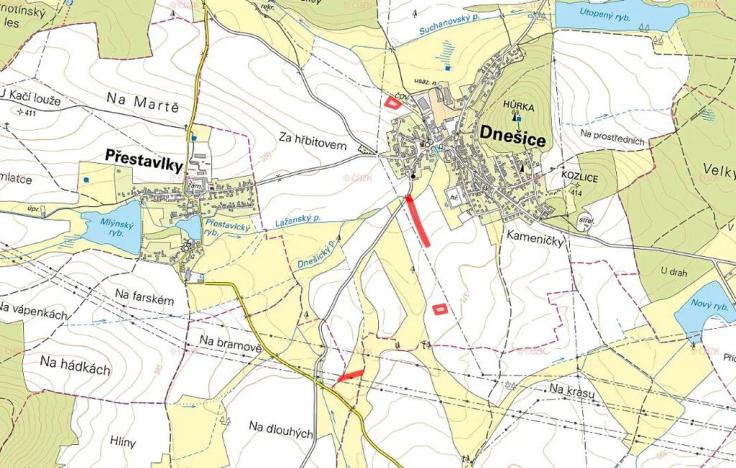 Prodej pole, Dnešice, 13235 m2