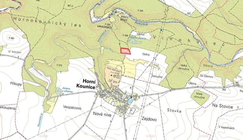Prodej pole, Horní Kounice, 15421 m2