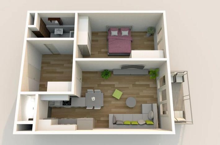 Prodej bytu 2+kk, Praha - Vysočany, Čerpadlová, 61 m2