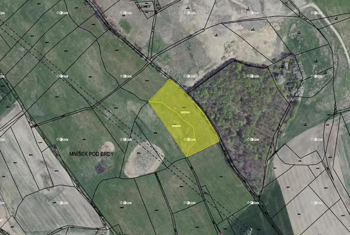 Prodej pole, Mníšek pod Brdy, 10934 m2