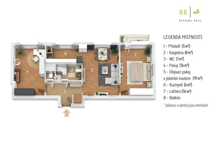 Prodej bytu 3+kk, Slavkov u Brna, Komenského náměstí, 67 m2