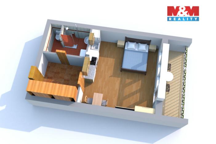 Pronájem bytu 1+kk, Kolín, A. M. Jelínka, 38 m2