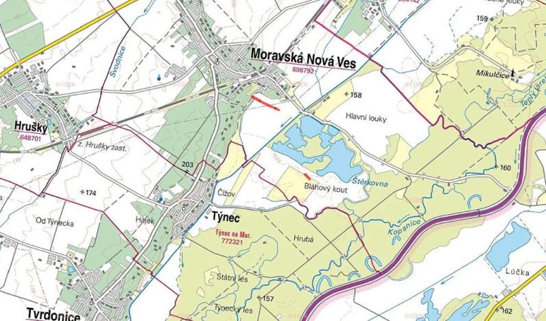 Prodej pole, Moravská Nová Ves, 6078 m2