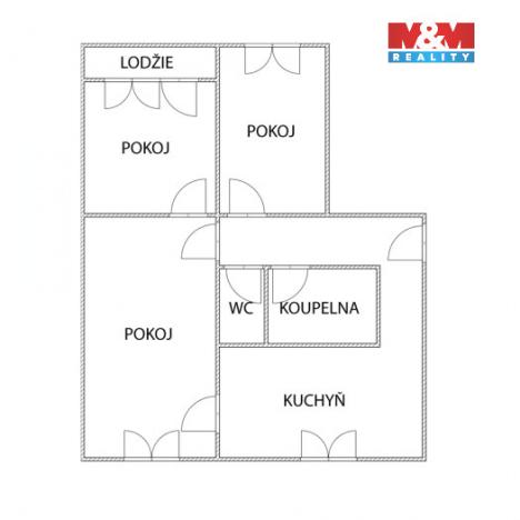 Prodej bytu 3+1, Orlová - Lutyně, Na Výsluní, 73 m2