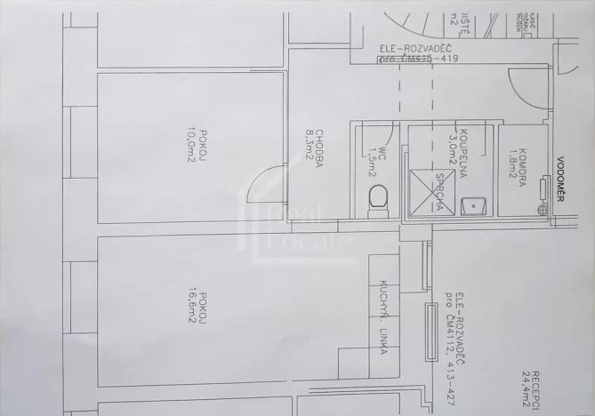 Pronájem bytu 2+kk, Praha - Vinohrady, Rumunská, 41 m2