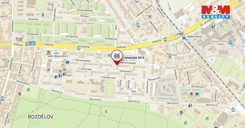 Pronájem bytu 2+1, Kladno, Helsinská, 54 m2