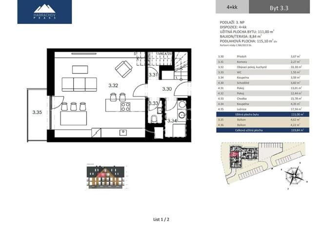 Prodej bytu 4+kk, Harrachov, 120 m2
