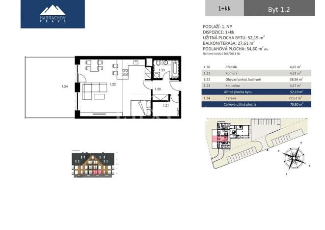 Prodej bytu 1+kk, Harrachov, 80 m2